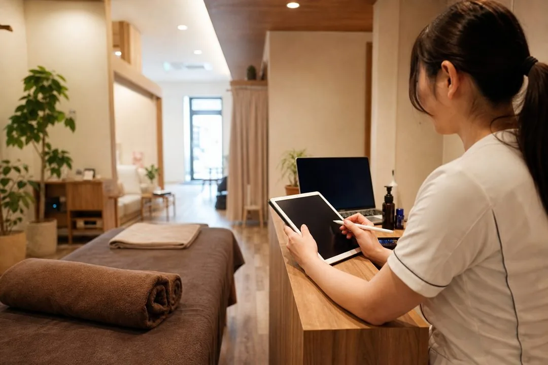 整体院の同行カルテ練習、書く項目を先に絞る