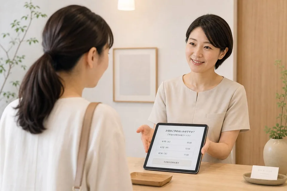 会計後までが初回体験