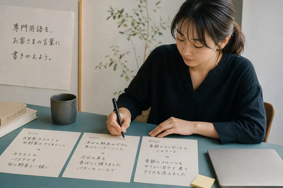メニュー名をお客様語にする