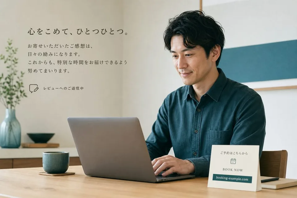 口コミ返信と予約導線
