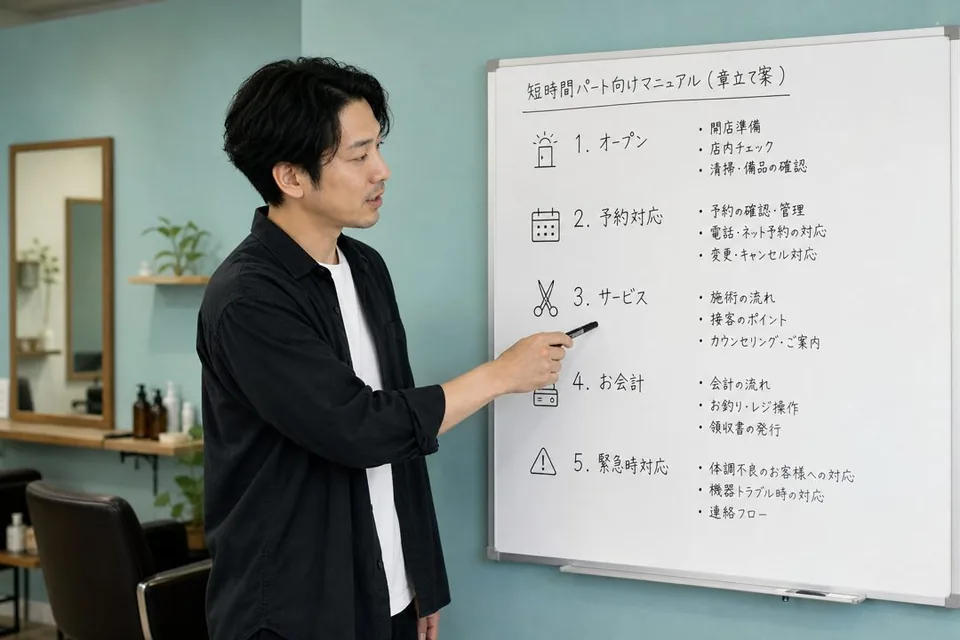 マニュアルに入れる最小セット