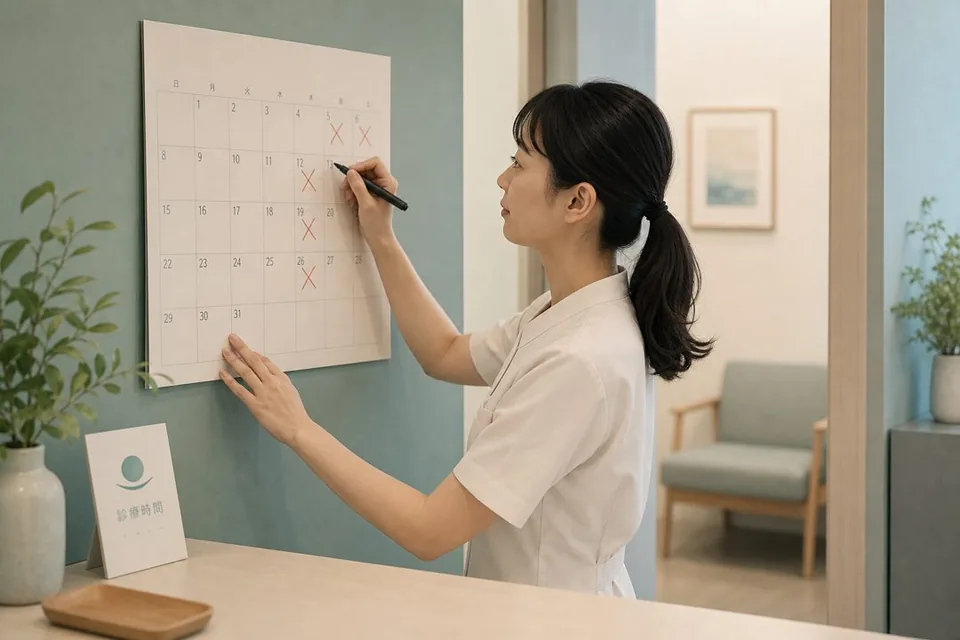 休業日と特別営業を先に決める