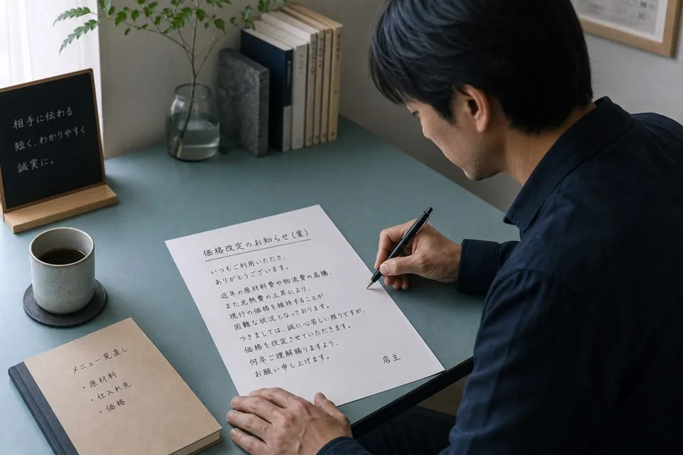 改定理由を短く言語化する