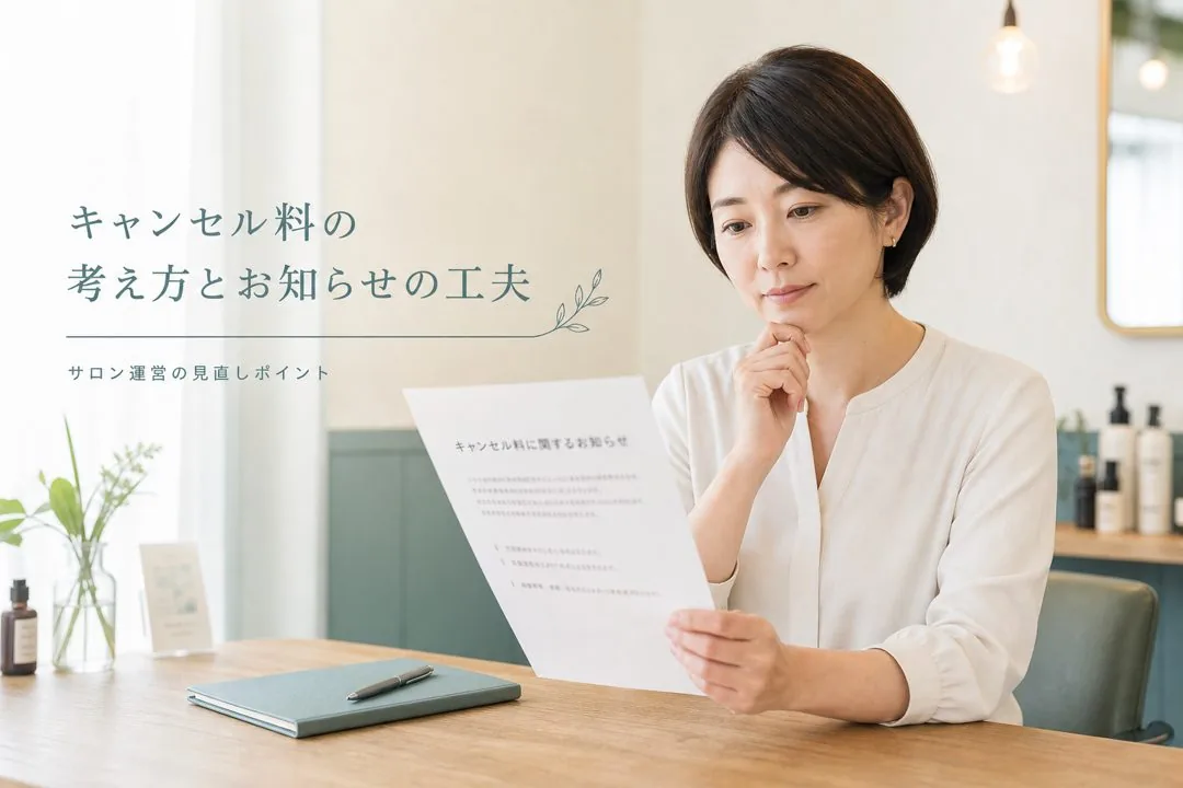 キャンセル料の決め方と伝え方|エステサロン向け