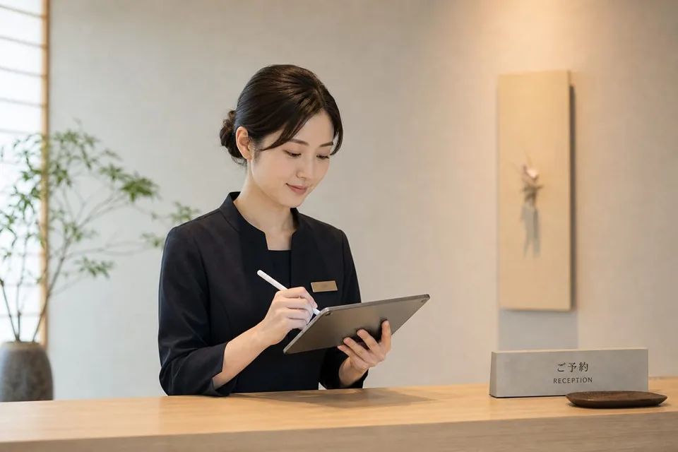 予約画面と電話の取り方