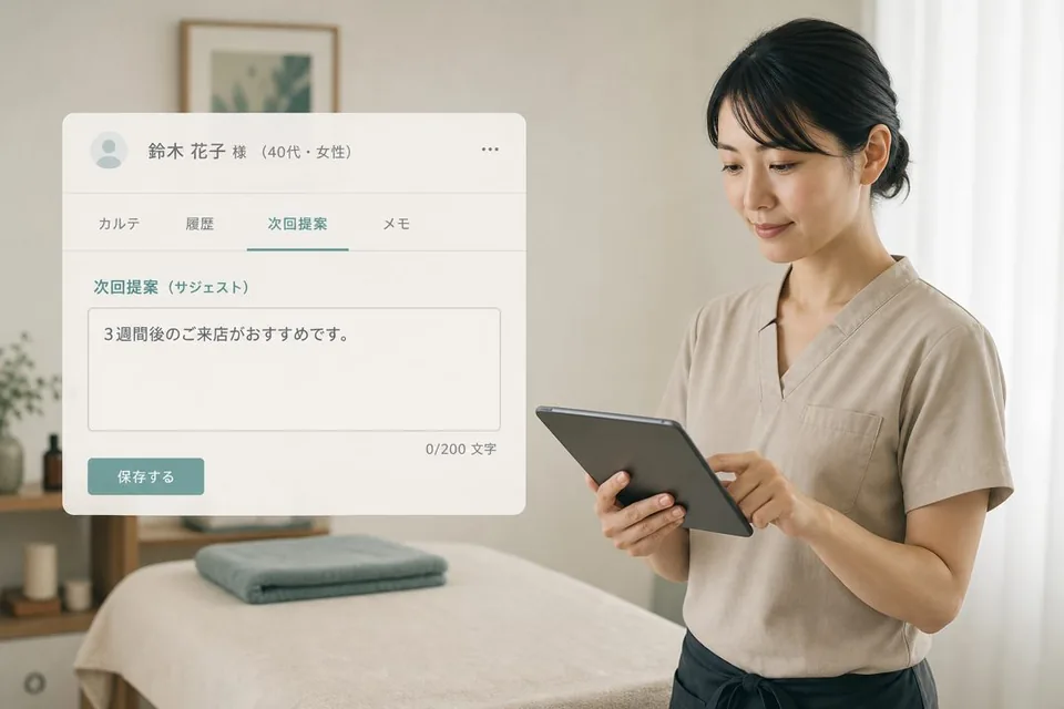 次回来店への一文