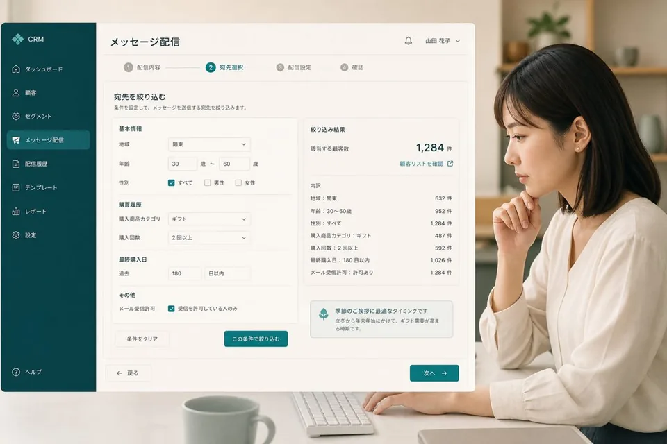 配信対象の絞り方