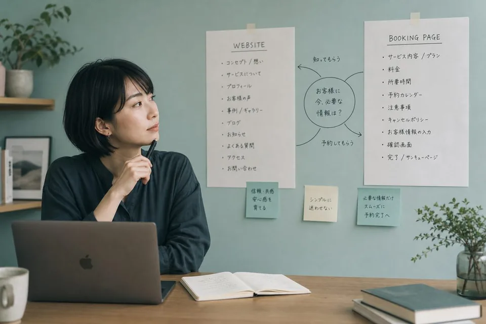 サイトに載せる情報