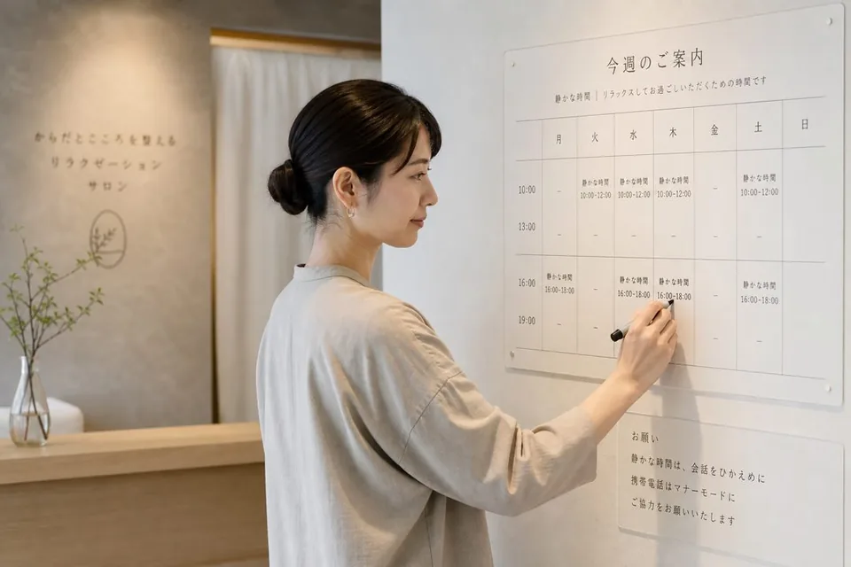 静かな時間帯の設定