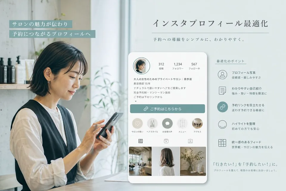 プロフィールを予約の入口にする
