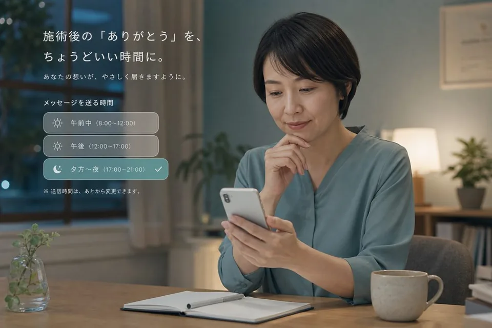送るタイミングを決める
