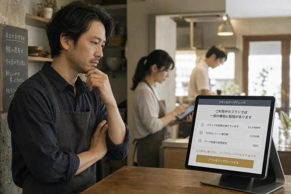 有料へ上げるサイン