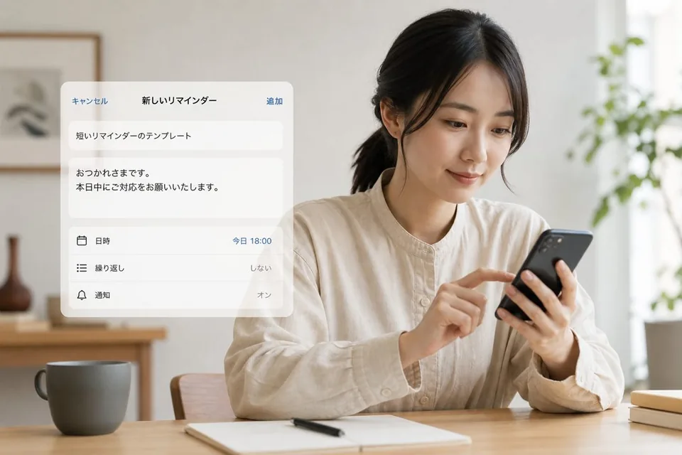 リマインド文面の型（短く）